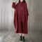 Spring And Autumn New Womens High Collar Splicing Loose Personality Large Size Sweater Dress 0