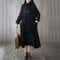Spring And Autumn New Womens High Collar Splicing Loose Personality Large Size Sweater Dress 3