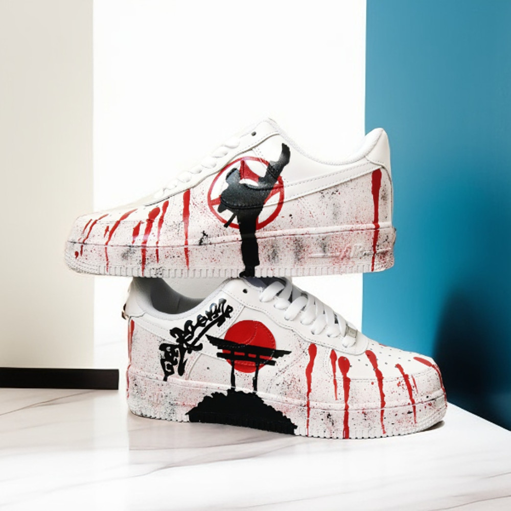 man- custom- shoes- nike- air- force- sneakers- white- black- art- karate .jpg