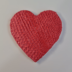 3d Acrylic Painting on Magnetic Canvas Board Heart Texture