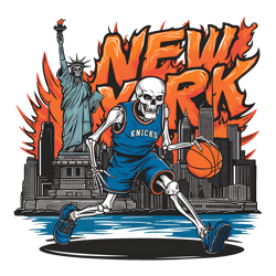 new york basketball skeleton png
