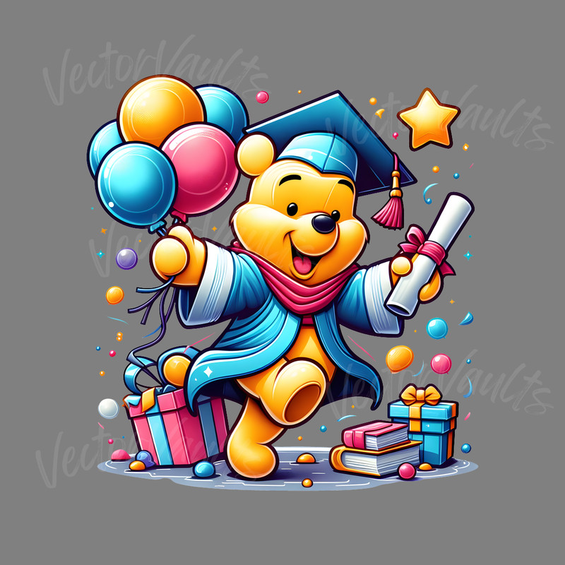 Funny-Winnie-The-Pooh-Graduation-PNG-Digital-Download-Files-P2304241632.png