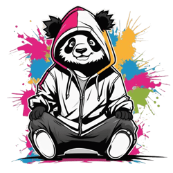 panda stickers, png and svg