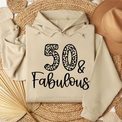 50th birthday girl svg - fifty fabulous