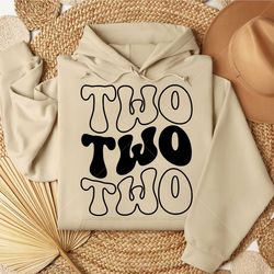 retro two svg - 2nd birthday shirt png