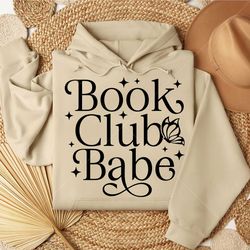 book club babe - book lover quote png