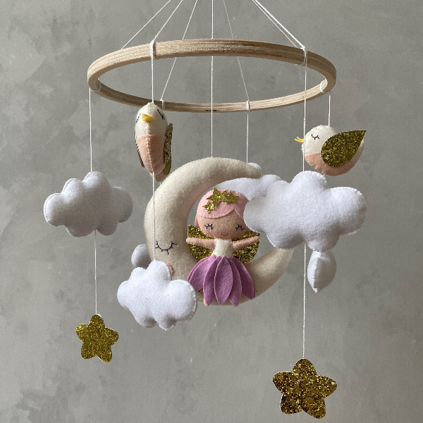 Bassinet-mobile-fairy-nursery-decor