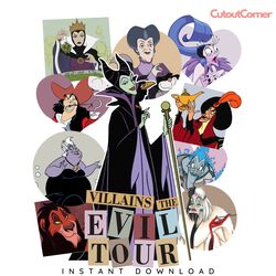 disney villains the evil tour png digital download files