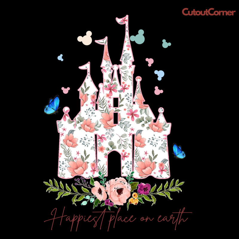 Magical-Castle-Floral-Happiest-Place-On-Earth-PNG-P2304241069.png