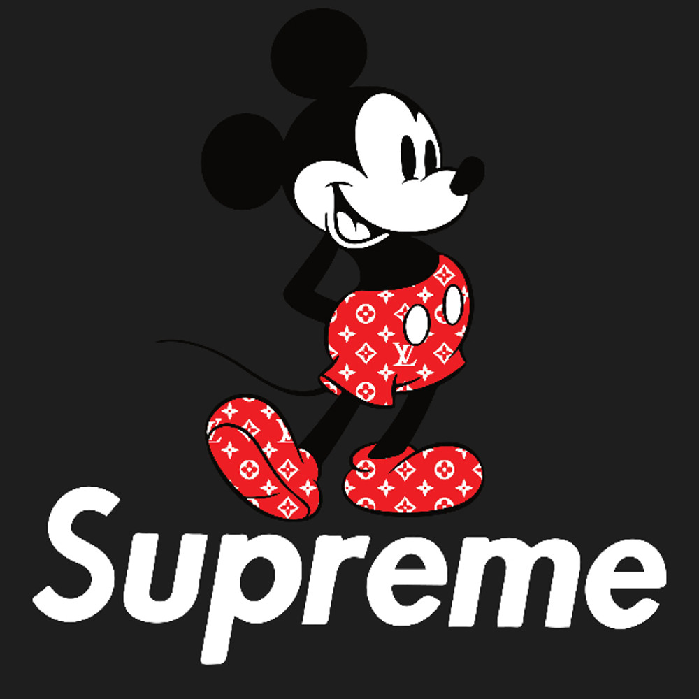 Mickey Mouse Supreme Svg, Mickey Supreme Fashion Svg, Supreme Logo Svg, Fashion Logo Svg File Cut Digital Download .jpeg