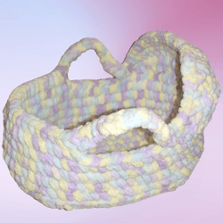 Baby doll basket, crochet cradle, cradle Pattern, cute crochet pattern