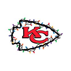 Kansas City Chiefs Logo Christmas Light Svg Digital Download