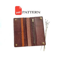 Pattern longer wallet - Pattern of a leather wallet - Download PDF