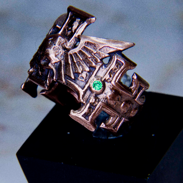 Pure Copper Ordo Malleus Inquisition Symbol Ring from Warham - Inspire ...