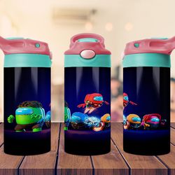 among us design tumbler, kids 12oz flip top sippy tumbler sublimation tumbler png file, funny png digital download