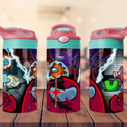 among us funny design tumbler , kids 12oz flip top sippy tumbler sublimation tumbler png file , digital download