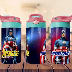 Captain America Design Tumbler ,kids 12oz Flip top Sippy Tumbler Sublimation tumbler Png File ,avengers Digital Download