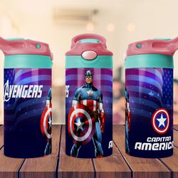 Captain America Design Tumbler ,kids 12oz Flip top Sippy Tumbler Sublimation tumbler Png File ,funny Digital Download