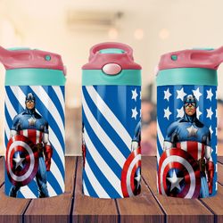 Captain America averange Design Tumbler ,kids 12oz Flip top Sippy Tumbler Sublimation tumbler Png File ,Digital Download
