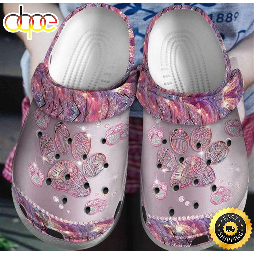 Amazing Cat Croc Diamond Dog Paw Funny Dog Fans Mothers Day Puppies Fans Crocs Clog Shoes.jpg