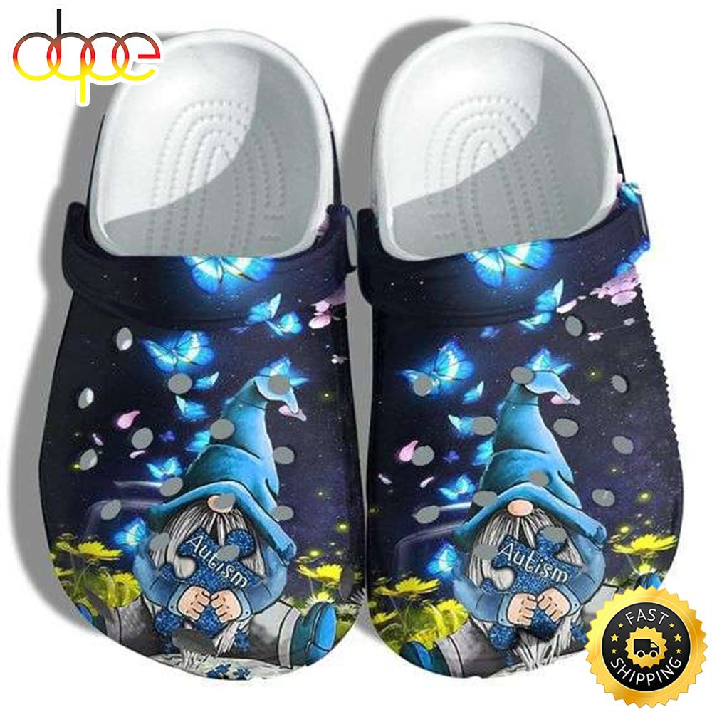 Autism Awareness Day Gnome Blue Autism Puzzle Pieces Crocs Crocband Clog Shoes.jpg
