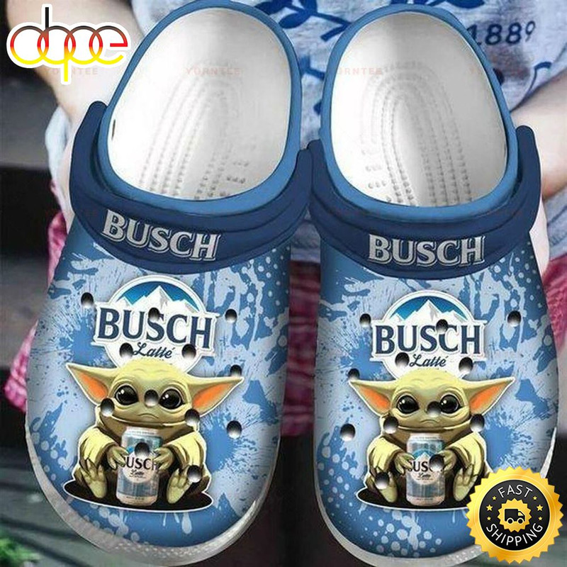 Baby Yoda Hug Busch Latte Beer Crocband Clog Unisex Fashion Style For Women.jpg