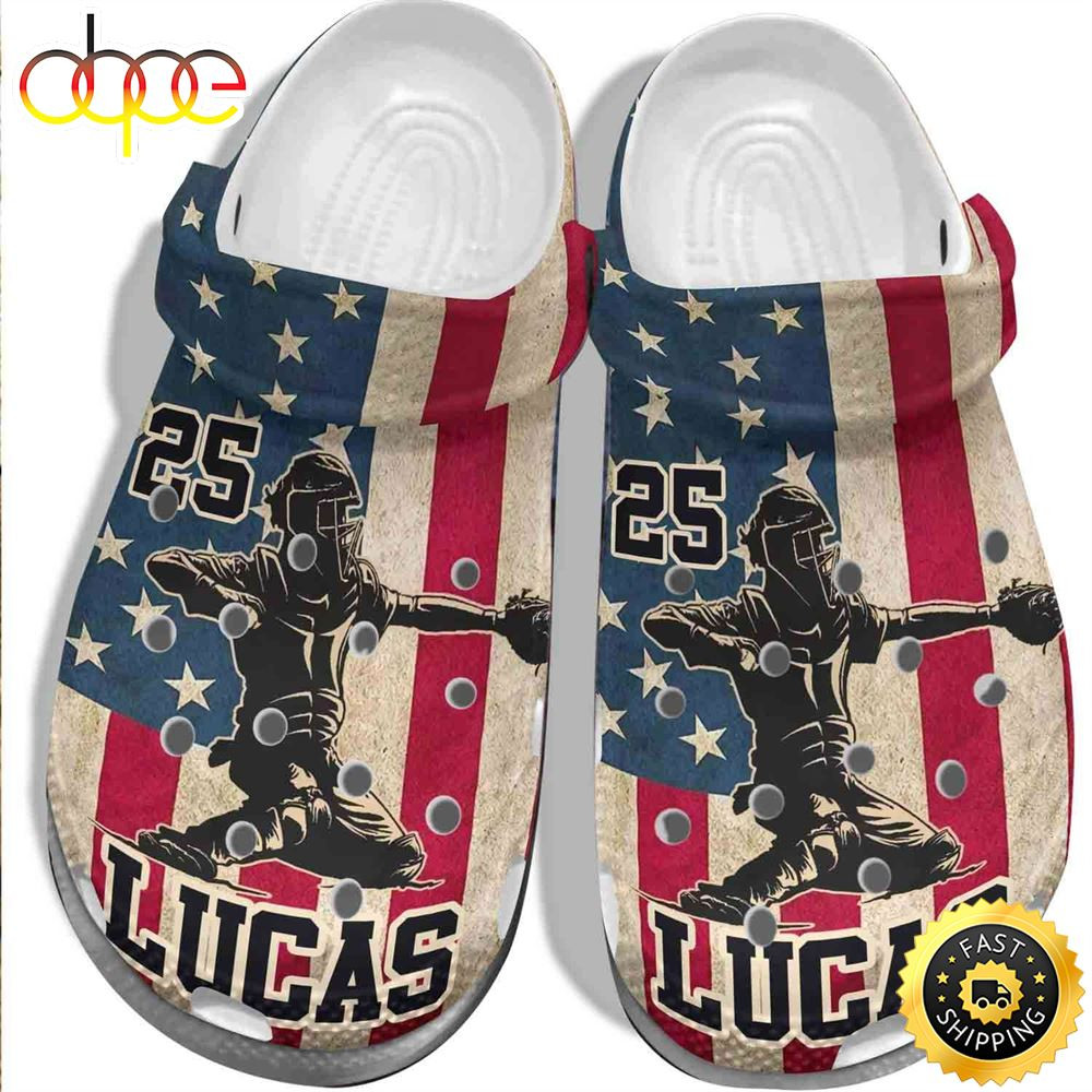 Baseball 4th of July Usa Flag Crocs Crocband Clogs.jpg