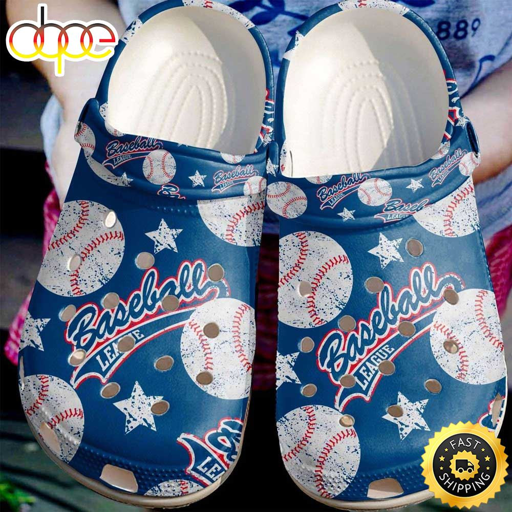 Baseball League Baseball Lover Crocs Clogs Crocband Shoes.jpg