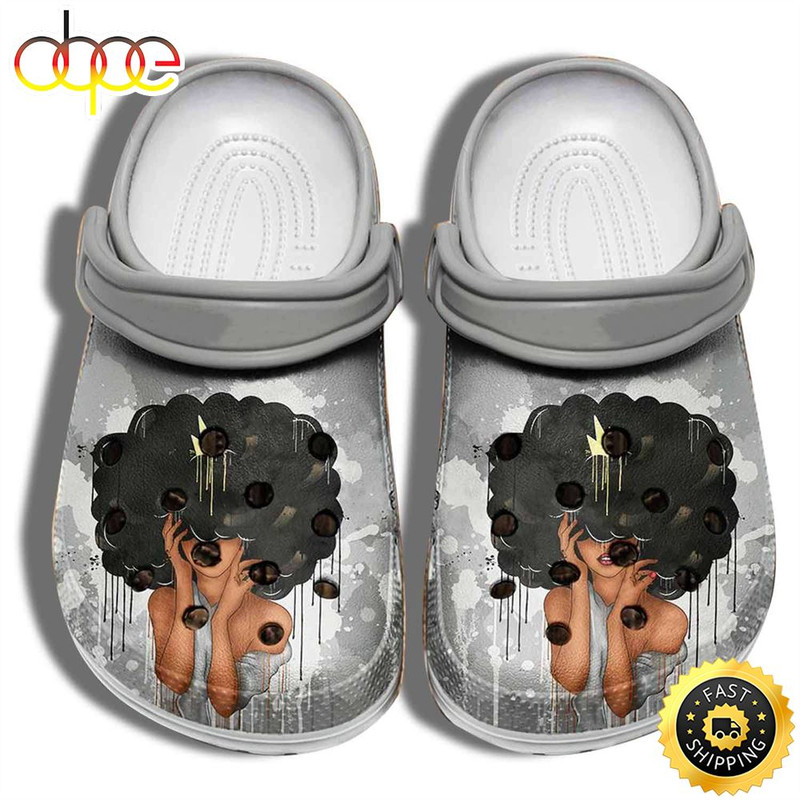 Black Queen Girl Crocs Crocband Clog Shoes.jpg