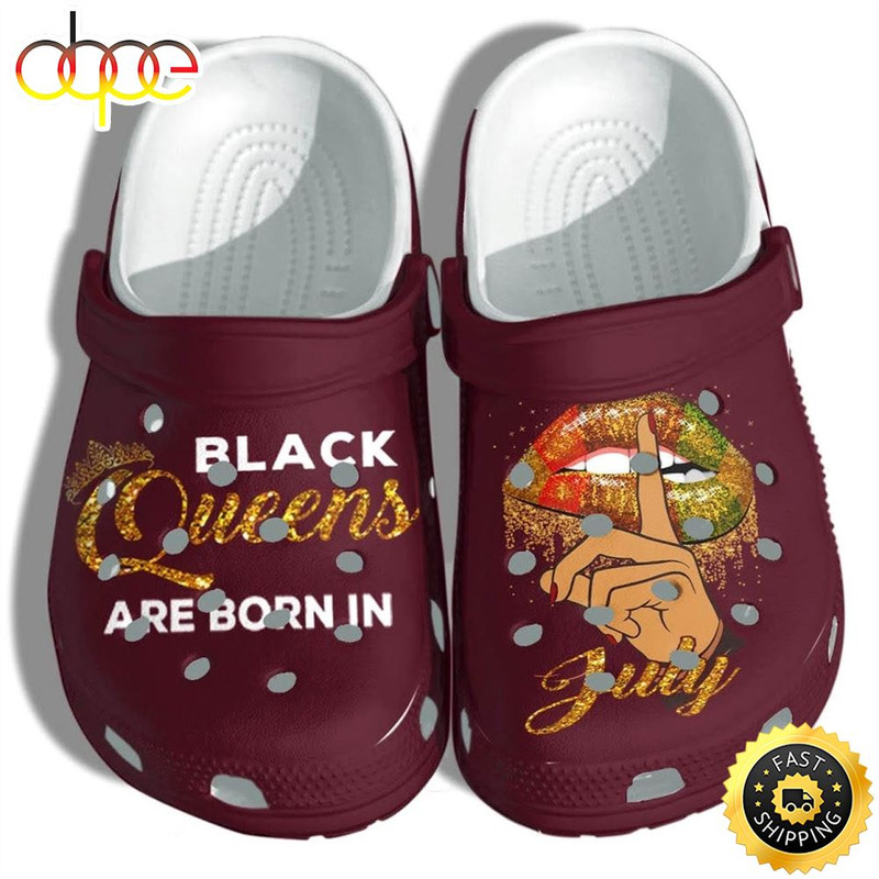 Black Queen July Birthday Crocs Shoes Clogs Merch Gifts.jpg