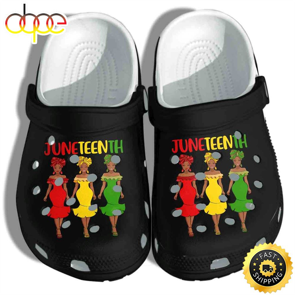 Black Women Beach Crocs Shoes Clogs Birthday Gift For Women.jpg