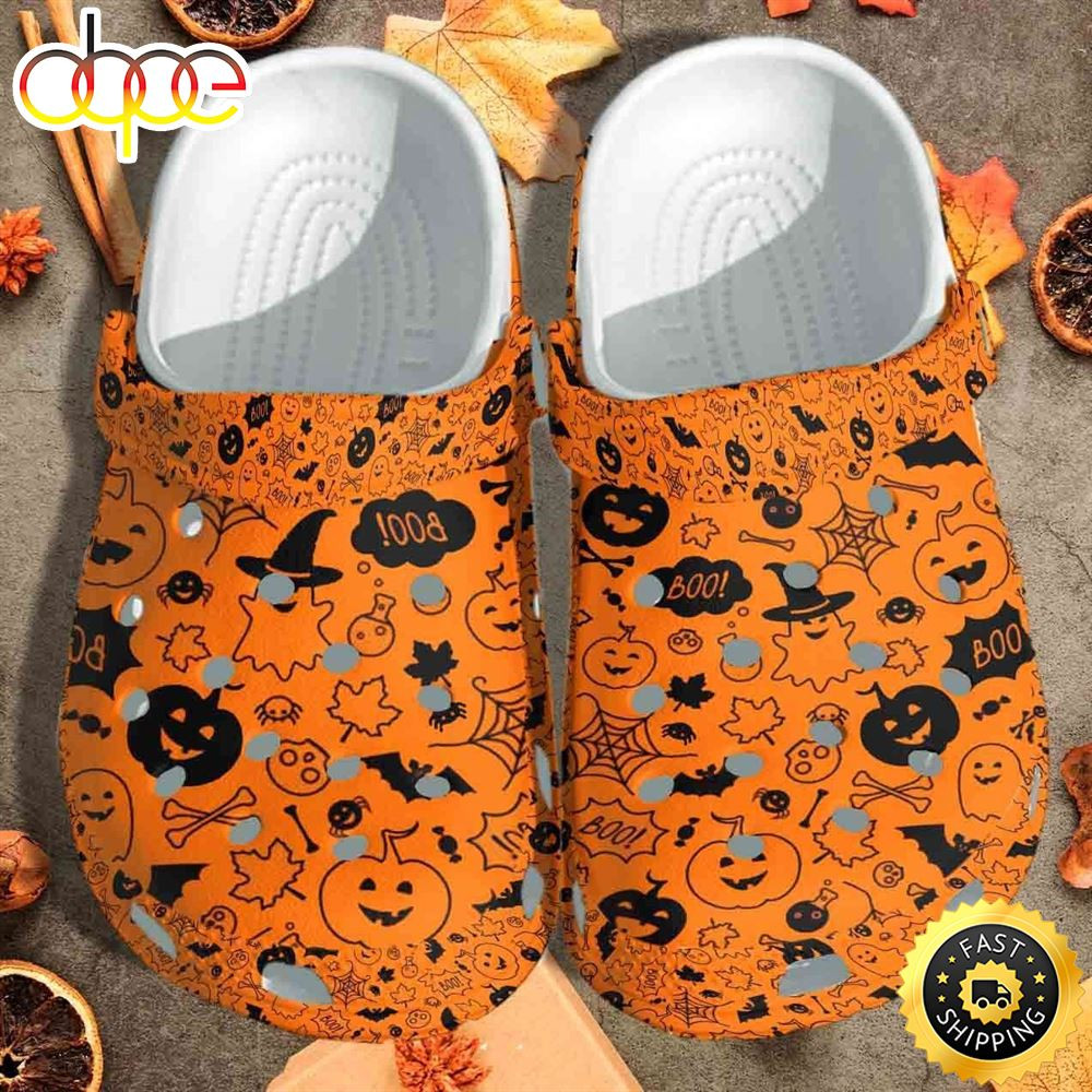 Boo Boo Pumpkins Spider Witch Magic Pattern Halloween Crocs Crocband Clogs Shoes.jpg