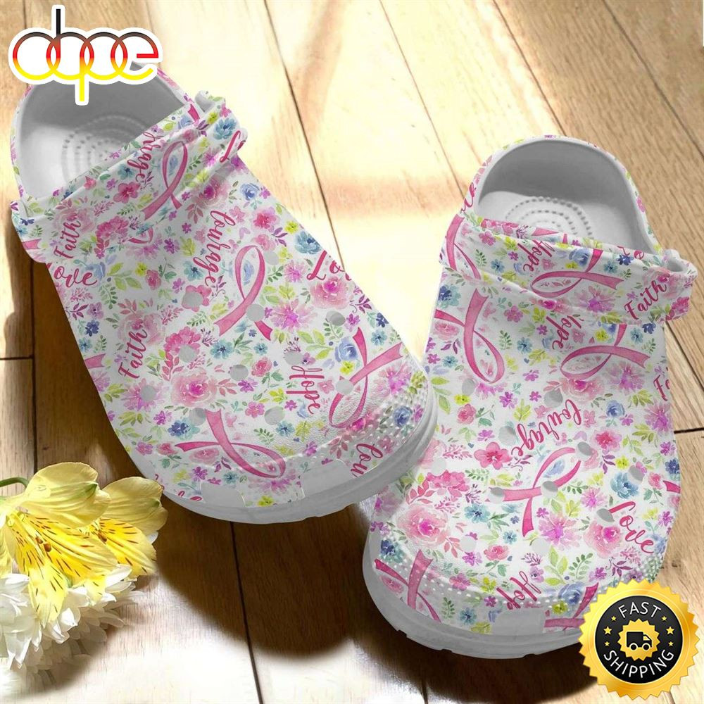 Breast Cancer Awareness Faith Courage Crocs Crocband Clog Shoes.jpg