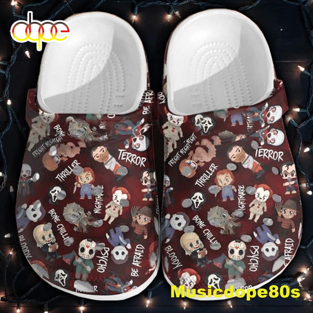 Chucky Pennywise Michael Myers Freddy Krueger Jason Voorhees Chibi Crocs Crocband Clogs.jpg