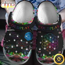 coldplay music crocs crocband clogs shoes comfortable for men women and kids