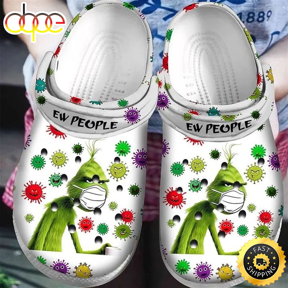 Custom Ew People The Grinch Christmas Crocs Crocband Clog Shoes For Men Women.jpg