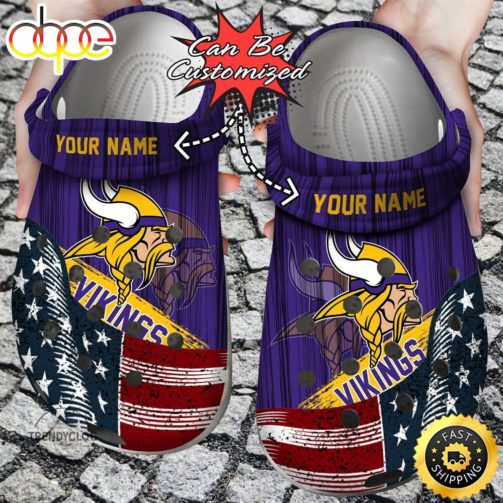 Custom US Flag MVikings New clog Shoes.jpg