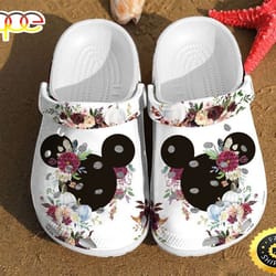disney mickey ears watercolor floral minnie art mouse anniversary gifts clog shoes