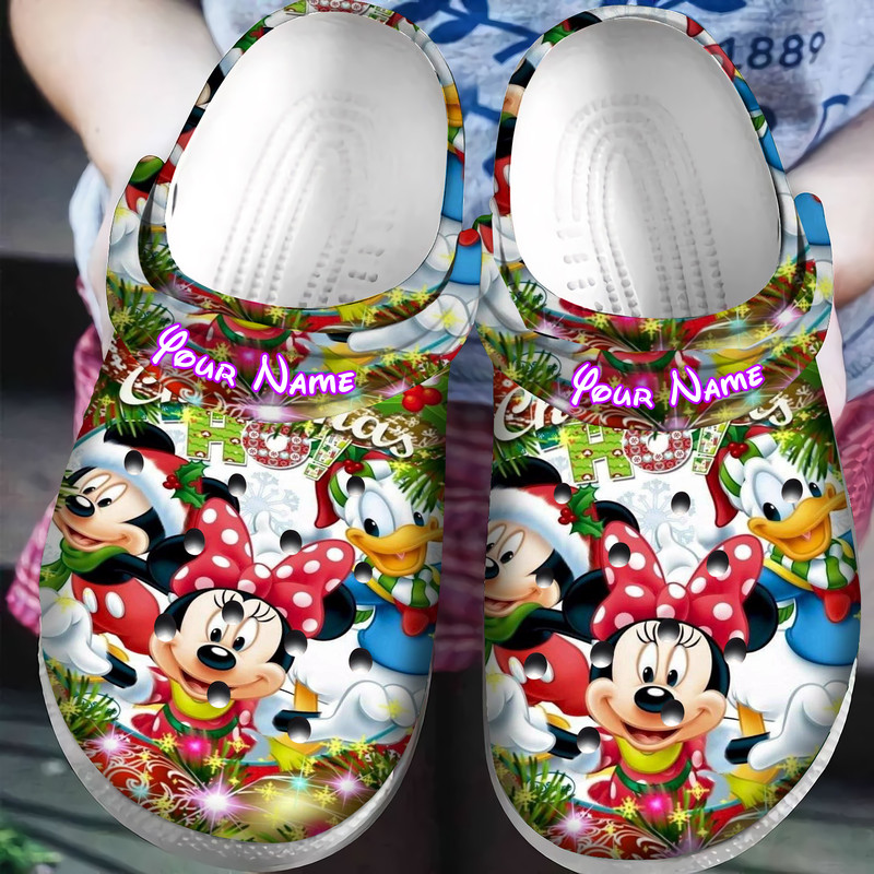 Disney Mickey Mouse Christmas Mickey Friends Personalized Crocs Clogs Shoes Comfortable For Men.jpg