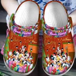 disney mickey mouse christmas mickey friends personalized name crocs clogs shoes