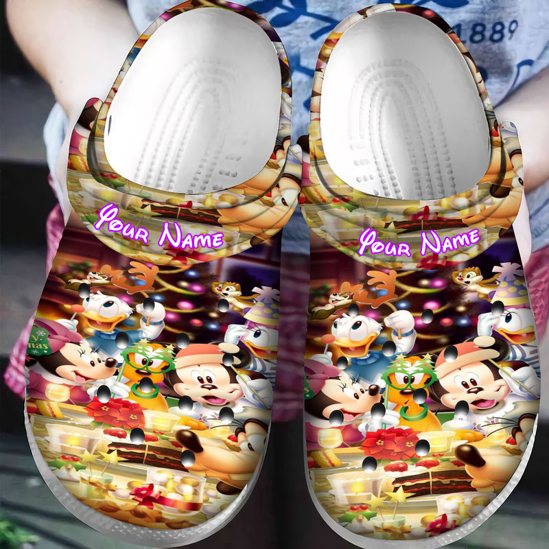 Disney Mickey Mouse Christmas Mickey Friends Personalized Name Crocs Clogs.jpg