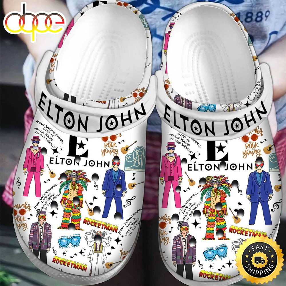 Elton John Music Crocs Crocband Clogs Shoes Comfortable For Men Women and Kid.jpg