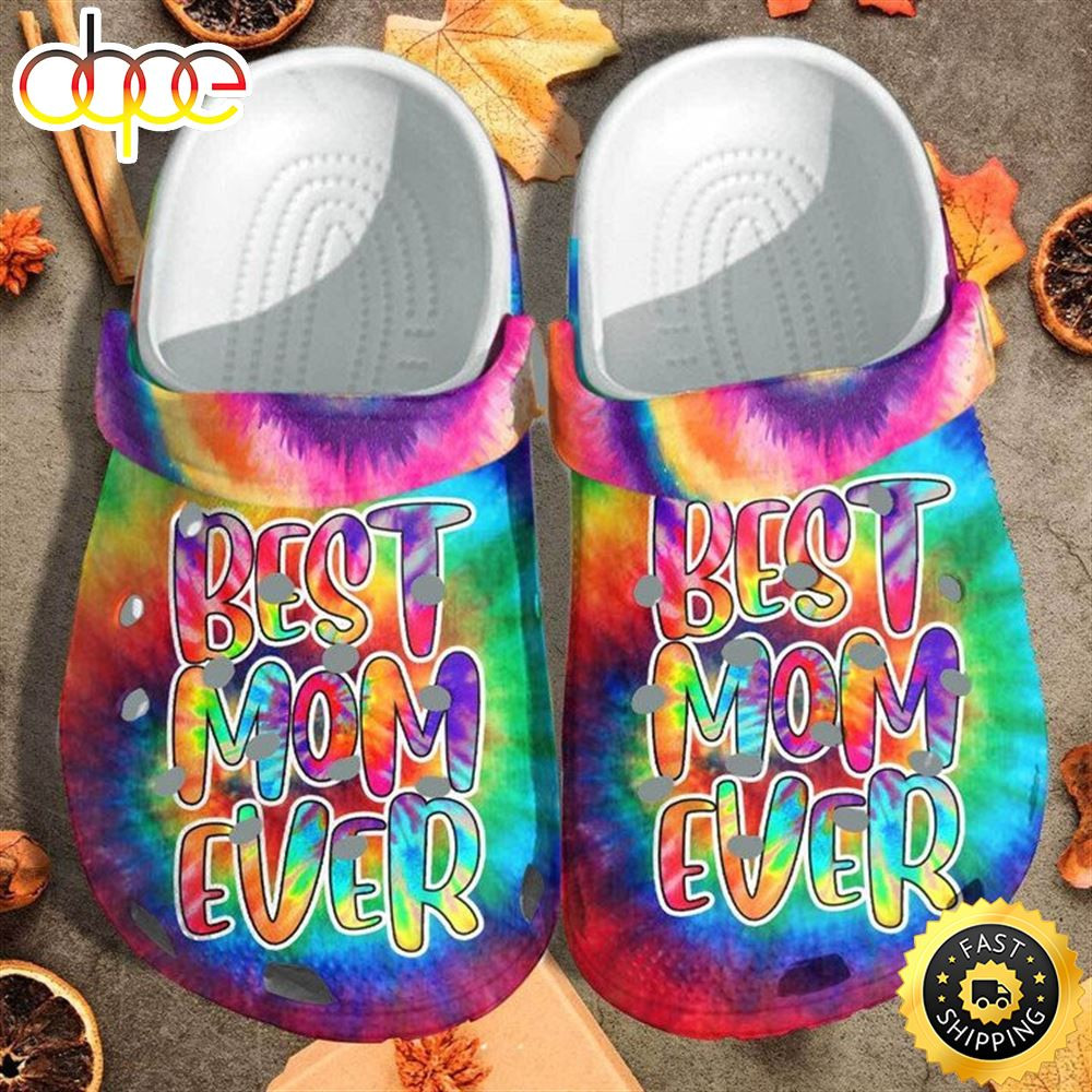 Funny Best Mom Ever Hippie Custom Crocs Classic Clogs Shoes.jpg