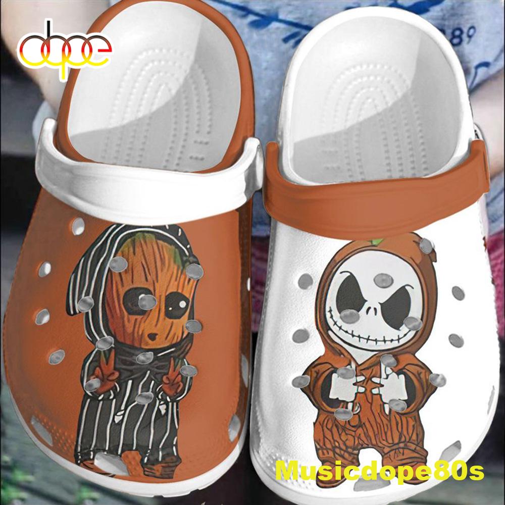 Halloween 2022 Baby Groot And Cute Jack Skellington Crocs.jpg
