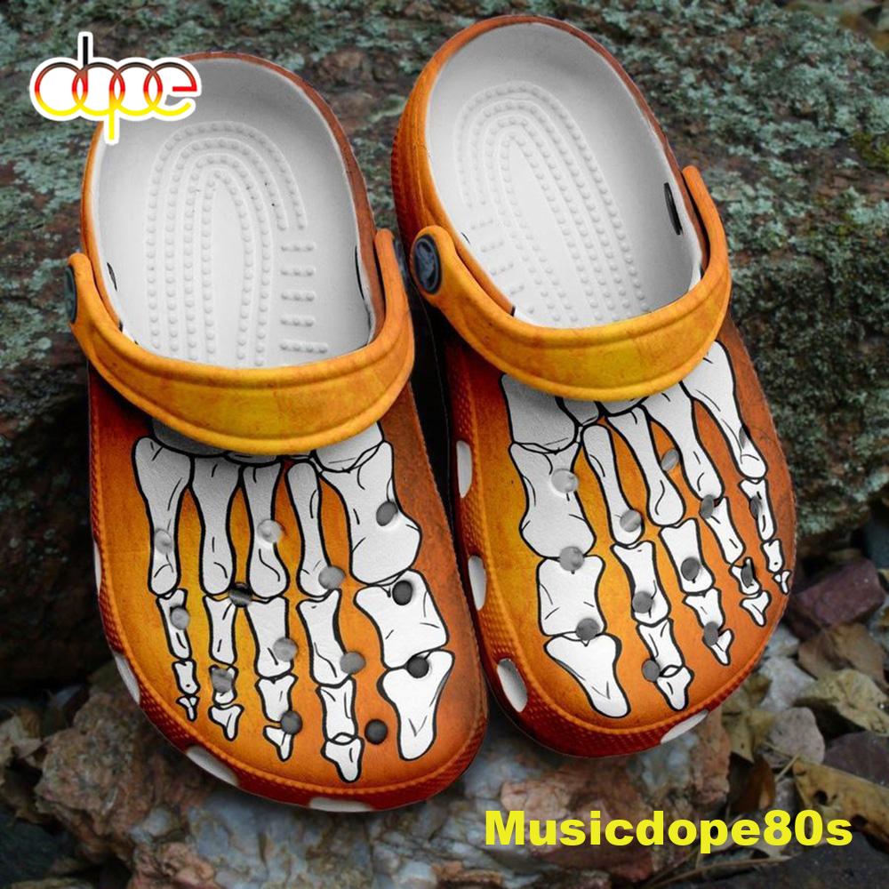 Halloween 2022 Foot Bone X-ray Orange Halloween Crocs.jpg