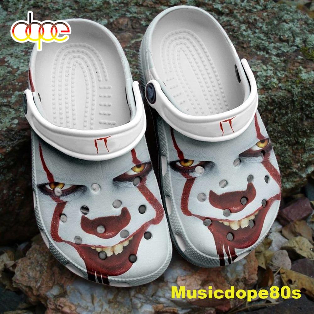 Halloween 2022 Horror It Clown Face White Halloween Crocs.jpg