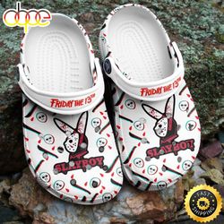 halloween slayboy playboy rabbit 13th friday a124 gift for lover rubber clog shoes comfy footwear
