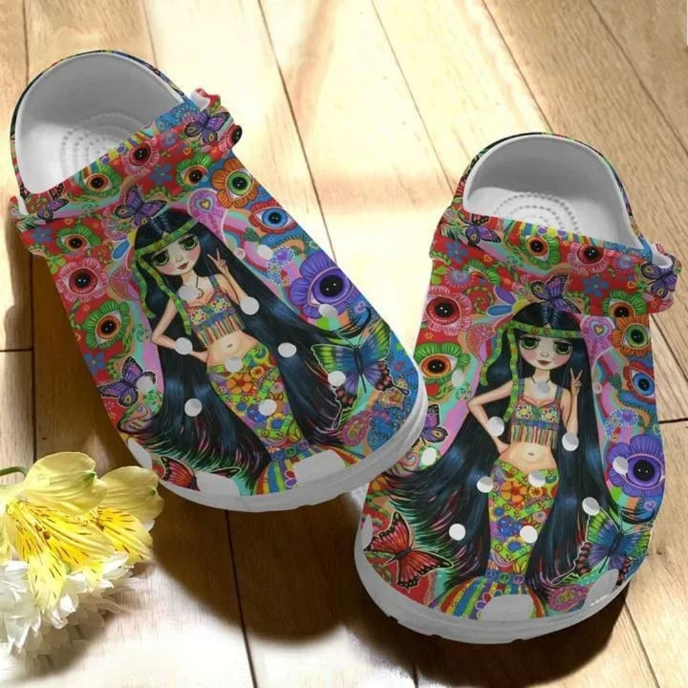 Hippie Clog Crocs Fashionstyle Comfortable For Women Men Hippie Girl.jpg