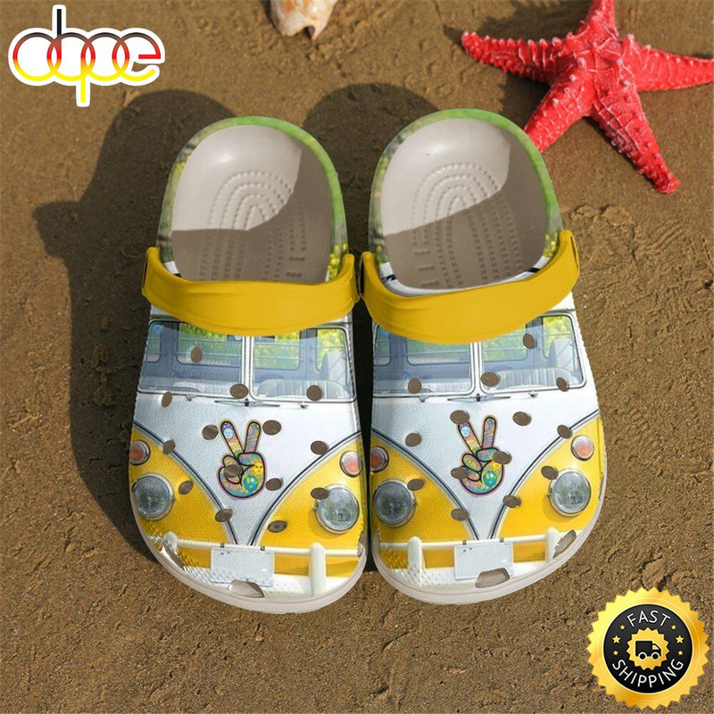 Hippie Crocs Comfortablefashion Style Comfortable For Women Men Hippie Car.jpg