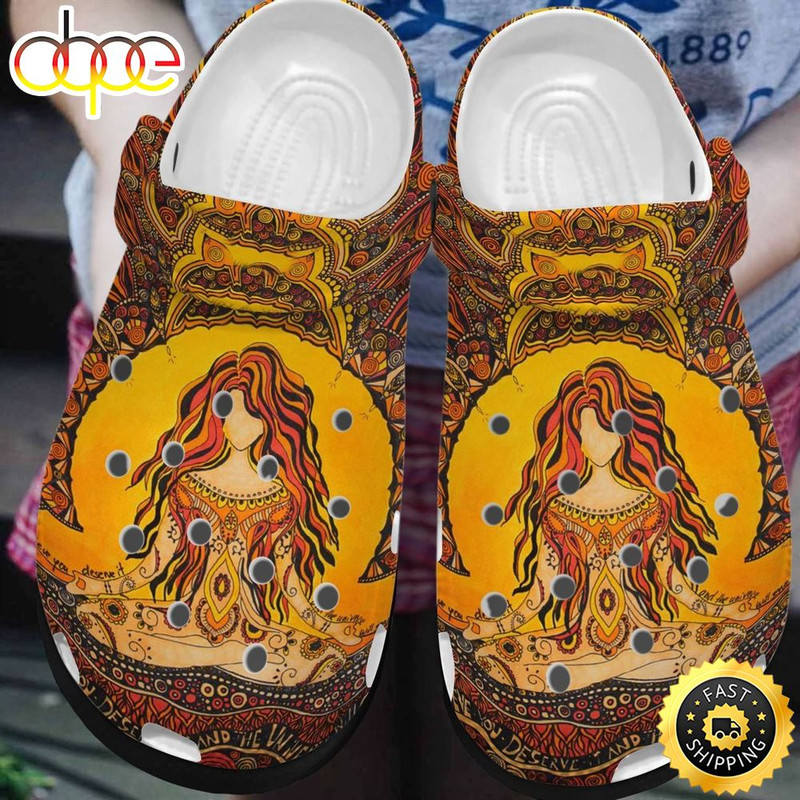Hippie Crocs Comfortablefashion Style Comfortable For Women Men Hippie Girl.jpg